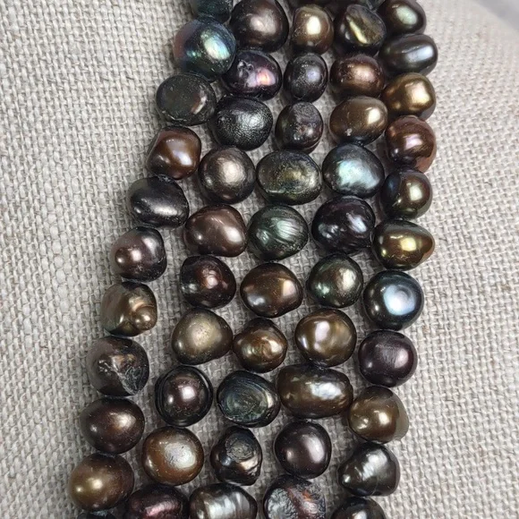 Jay King Mocha Peacock Freshwater Pearl Layered Necklace & Coordinating Earrings - Picture 2 of 14